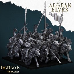 Mounted lancers. Aegean elves