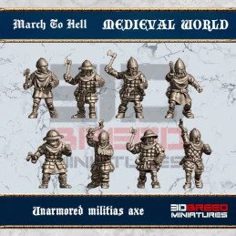 Unarmored Militas with axe