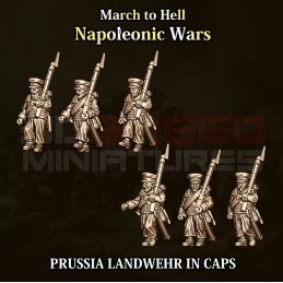 Prussian Landwhers in caps