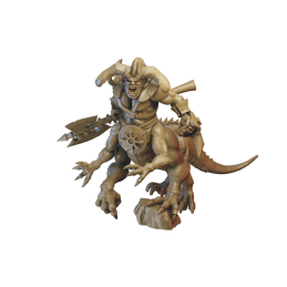 Dragón gigante. Guerreros...