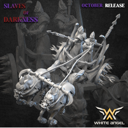 Dark steeds chariot. Slaves...