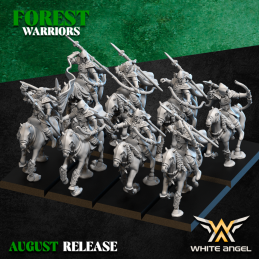 Wood arrow riders. Forest...