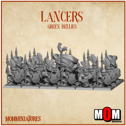 Halflings spearmen. Green...