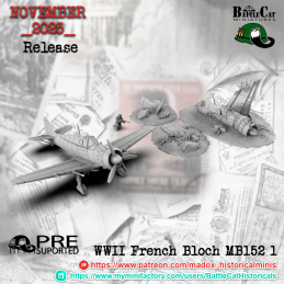 Bloch MB 152 francés destruido